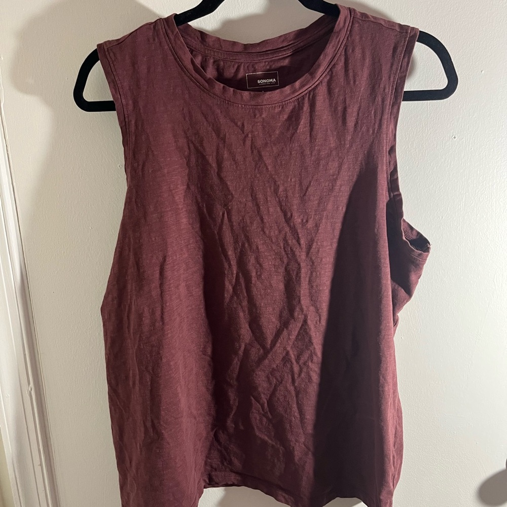 Sonoma Women's Rich Burgundy Tank - Picture 2 of 5